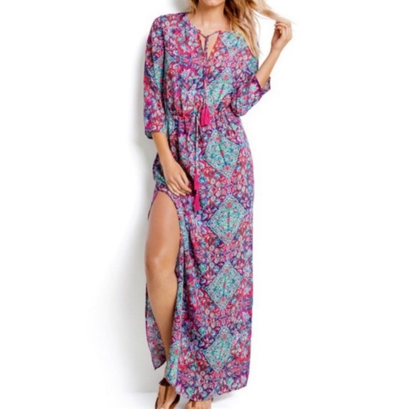 Seafolly Tapestry Long Line Casablanca Kaftan XL - Picture 3 of 15